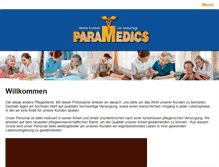 Tablet Screenshot of pflegedienst-paramedics.com